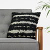 Hand-Woven Navy Blue & White Boho Decorative Throw Pillow - 17x17